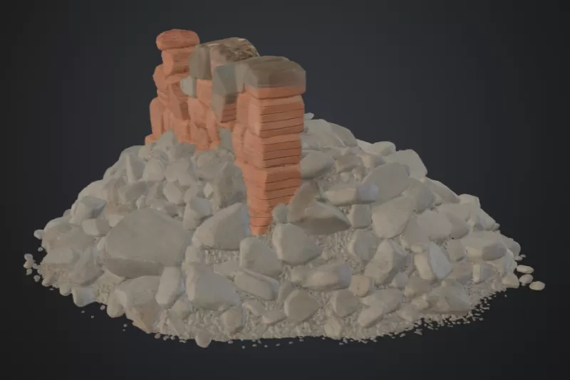 Eingefallende mauer - Model preview 2