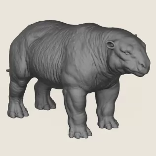 Dino Bull Print Ready 3D Model - Model thumbnail 4