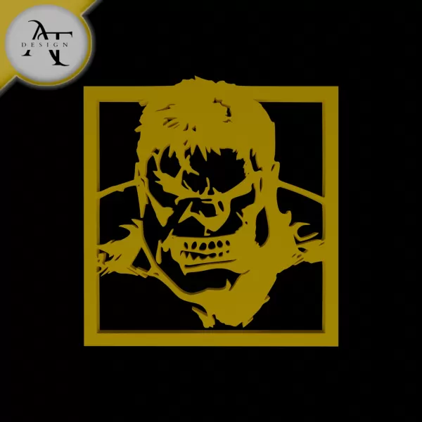 Hulk - Marvel - Silhouette - 2D Wall Art Decor - Model preview 1