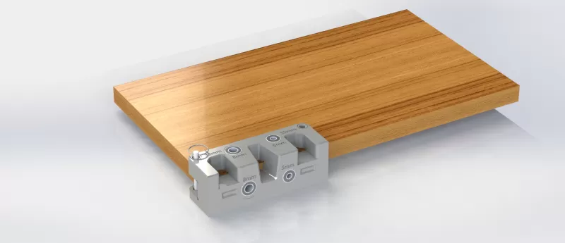 Furniture template tool for 18mm chipboard assembly with 5mm fix - Model preview 1