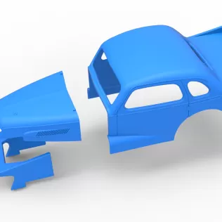 Shell of Vintage Dirt Modified stock car Scale 1:25 - Model thumbnail 15