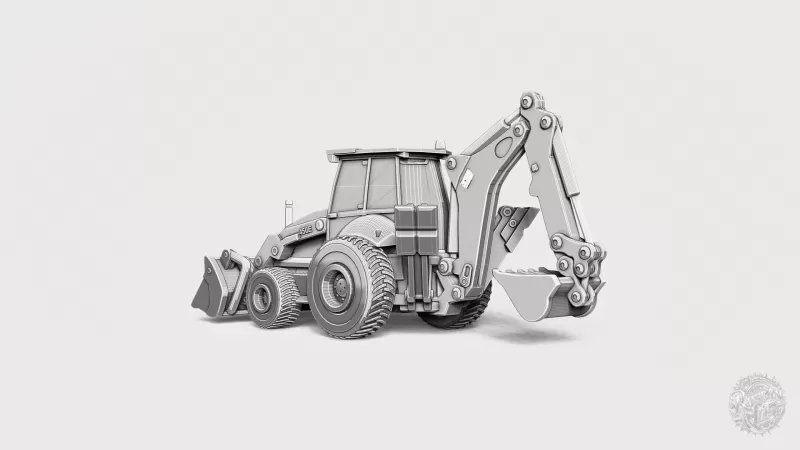 Backhoe Loader RoZ - Model preview 3
