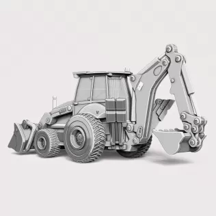 Backhoe Loader RoZ - Model thumbnail 3