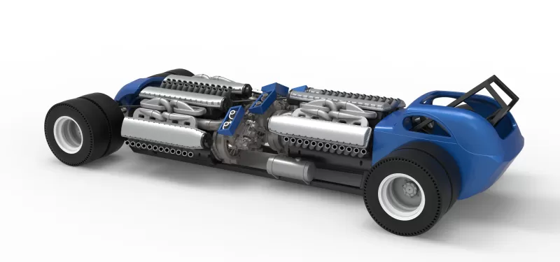 Vintage AWD Dragster Scale 1:25 - Model preview 12