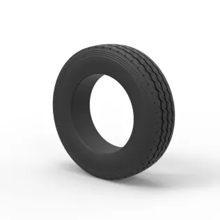 Semi truck tire 13 Scale 1:25 - Model thumbnail 7
