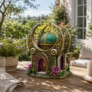 Celestial Moon Temple STL File for 3D Printing