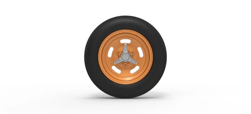 Wheel of Vintage Dirt race car V5 Scale 1:25 - Model preview 5