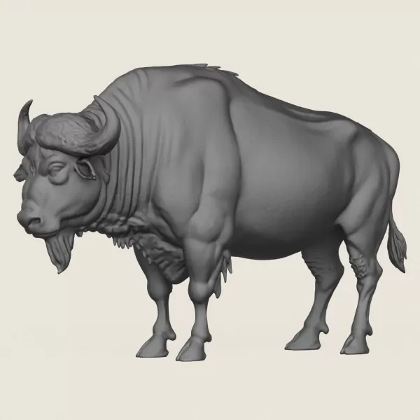 Wild Buffalo Print Ready 3D Model - Model preview 1