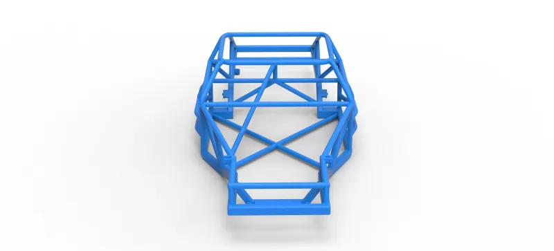 Frame of Vintage Dirt late model Race car Version 2 Scale 1:25 - Model preview 6