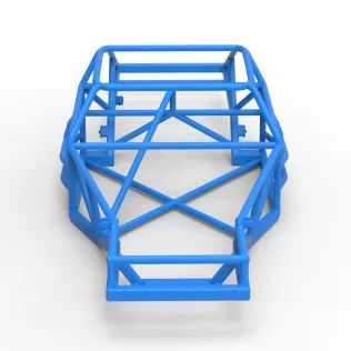 Frame of Vintage Dirt late model Race car Version 2 Scale 1:25 - Model thumbnail 6