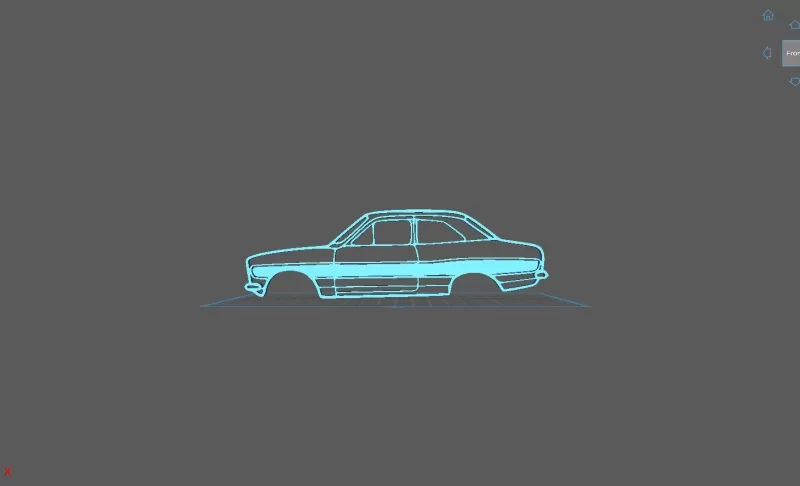 Ford - Escort RS 1600 Wall Art - Model preview 1