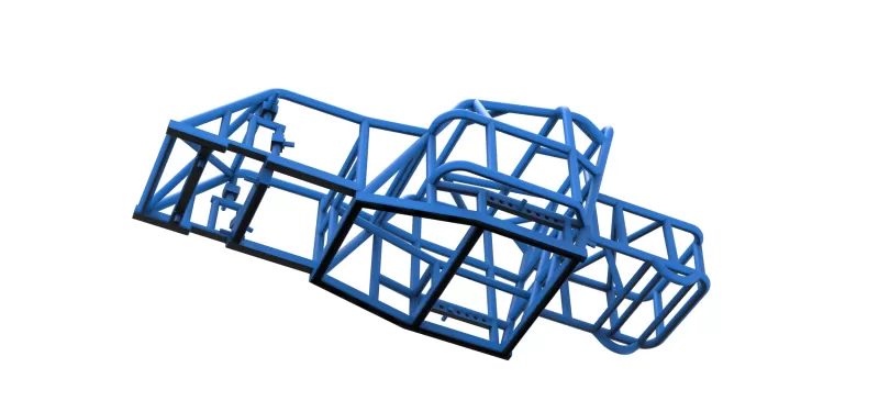 Frame of Mod Lite Race car Scale 1:25 - Model preview 3