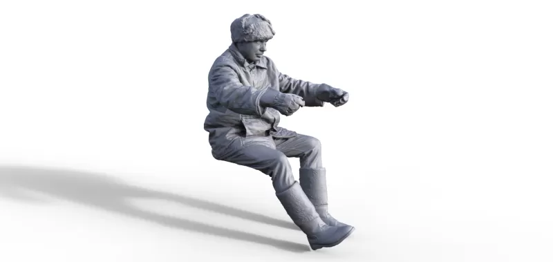 Figure Russian truck driver - Model preview 1