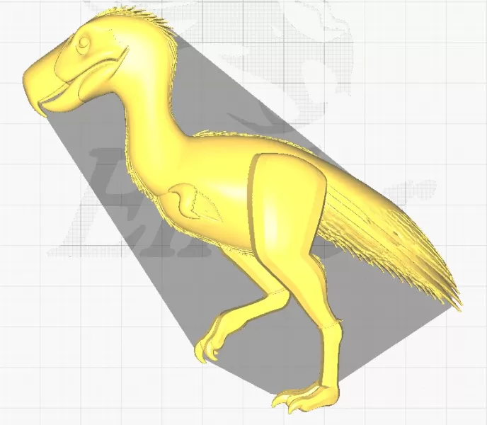 Modelo 3D de Ave del Terror (Phorusrhacidae) - Model preview 2