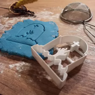 Halloween Grave/Tomb Cookie Cutter, Halloween Surprise & Gift - Model thumbnail 3