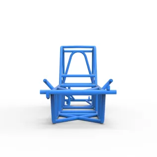 Frame of Vintage Dirt Modified stock car Version 2 Scale 1:25 - Model thumbnail 5