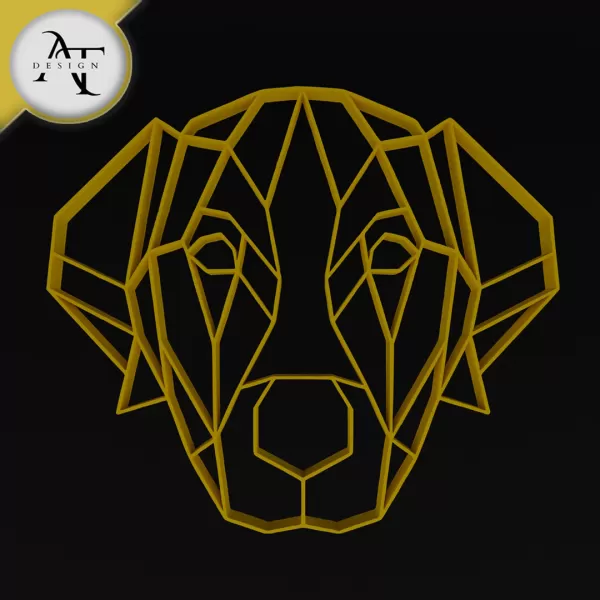 Dog - Geometric - 2D Wall Art Decor - Model preview 1