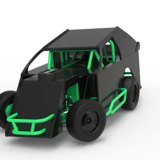 Mod Lite Race car while turning Scale 1:25 - Model thumbnail 5