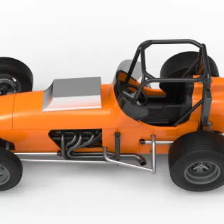 Dirt Silver Crown Champ car Version 2 Scale 1:25 - Model thumbnail 10