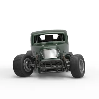 Vintage Dirt Modified stock car while turning Scale 1:25 - Model thumbnail 7