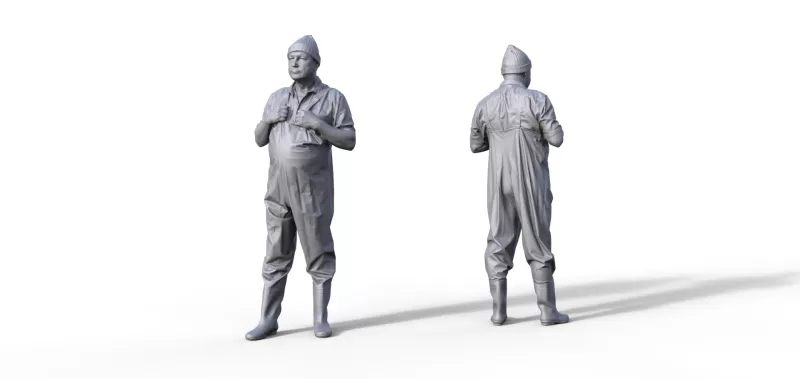 Figure for ship model fishing boat - Model preview 1