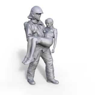 Figure Firefighter with Child