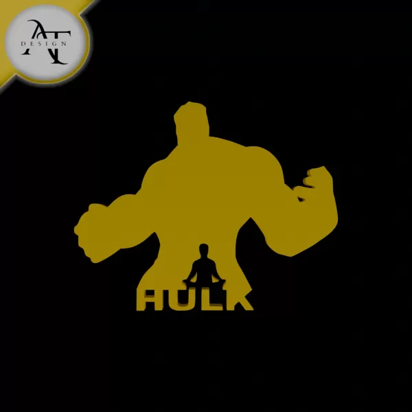 Hulk - Marvel - Silhouette - 2D Wall Art Decor - Model preview 1