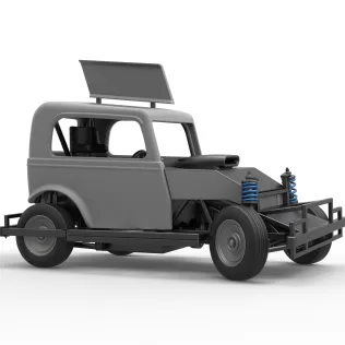 New Zealand Ministock car while turning Scale 1:25 - Model thumbnail 25