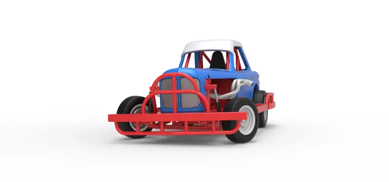 New Zealand Vintage Stock car while turning Scale 1:25 - Model preview 6