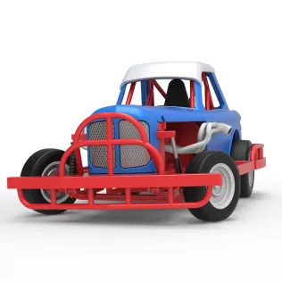 New Zealand Vintage Stock car while turning Scale 1:25 - Model thumbnail 6