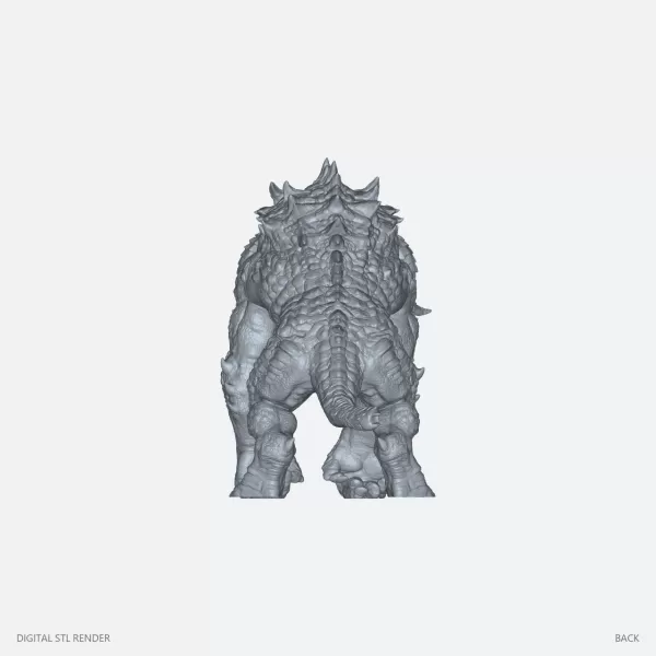 Armored Horned Brute - 100 mm STL - Model preview 4
