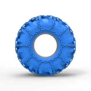 Tire of Timberjack with chains Scale 1:25 - Model thumbnail 5