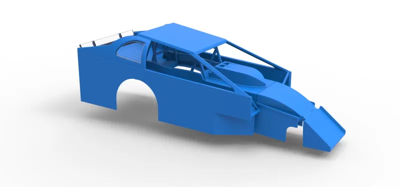 Shell of Northeast Dirt Modified stock car Version 2 Scale 1:25 - Model preview 15