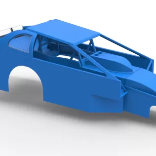 Shell of Northeast Dirt Modified stock car Version 2 Scale 1:25 - Model thumbnail 15