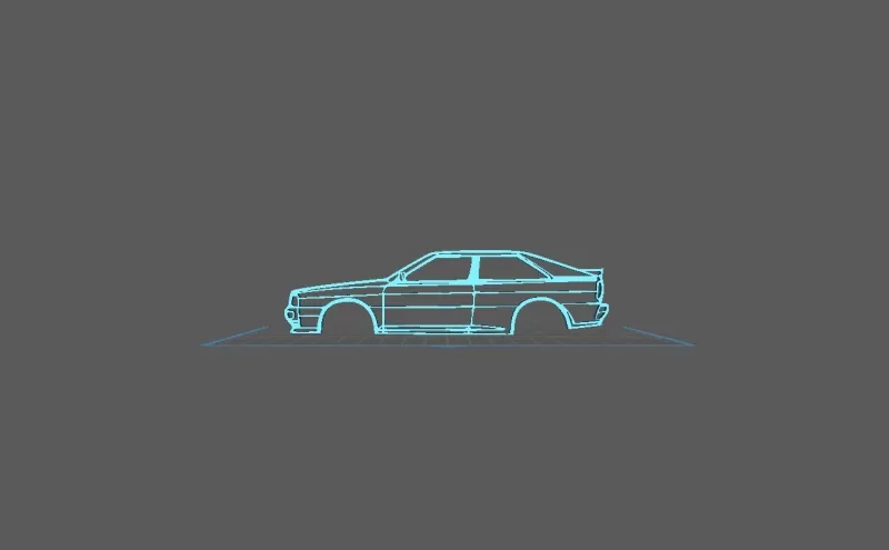 Audi - Quattro 1990 Wall Art - Model preview 1