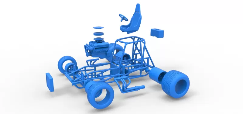 Vintage Sprint car Base Version 2 Scale 1:25 - Model preview 28