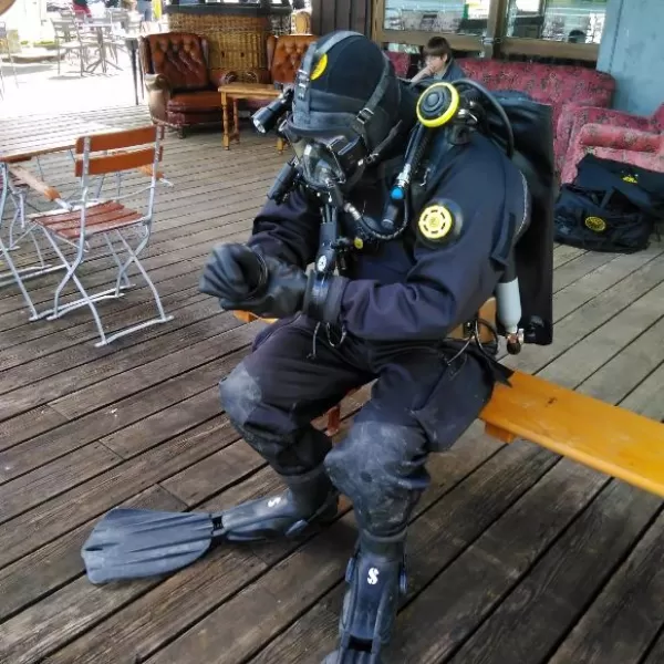 Diver figure for ship model - Model preview 2