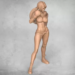 Boxer Woman Statue