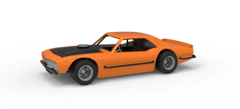 Vintage Asphalt Modified stock car V12 Scale 1:25 - Model preview 1