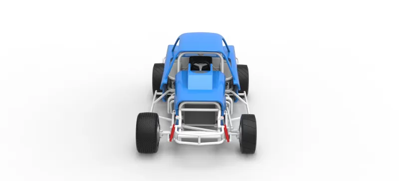 Vintage Dirt Modified stock car Version 10 Scale 1:25 - Model preview 8