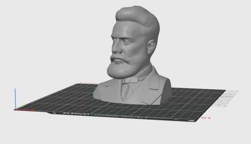 Hristo Botev 3d STL (Христо Ботев) - Model preview 1