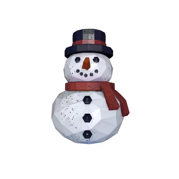 Ice Beer Snowman 3D Model - Model preview 3