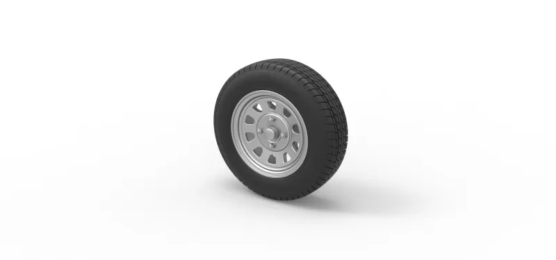 Wheel of New Zealand Ministock car Scale 1:25 - Model preview 7
