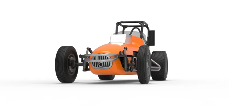 Dirt Silver Crown Champ car Version 2 Scale 1:25 - Model preview 6