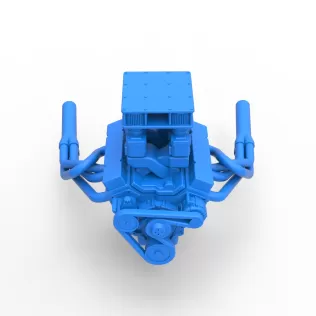 Engine of Vintage Supermodified stock car V3 Scale 1:25 - Model thumbnail 6