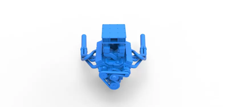 Engine of Vintage Supermodified stock car V3 Scale 1:25 - Model preview 6