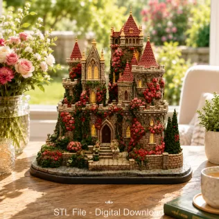 Bougainvillea Castle STL File for 3D Print - Model thumbnail 7