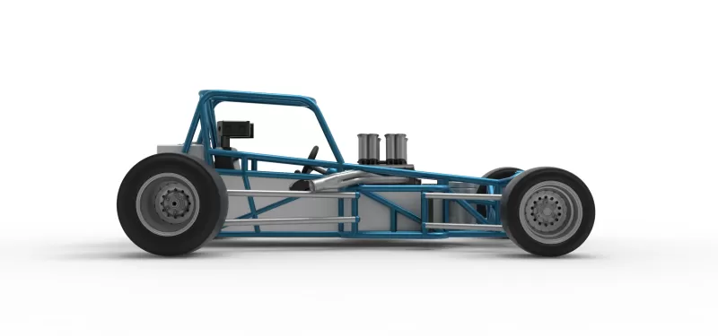 Vintage Supermodified stock car Base Version 3 Scale 1:25 - Model preview 22