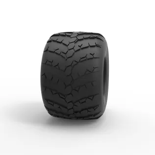 Monster Jam tire 34 Scale 1:25 - Model thumbnail 3