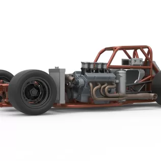 Supermodified front engine race car Base Version 3 Scale 1:25 - Model thumbnail 2